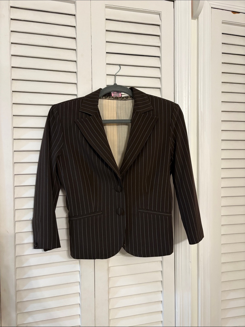 Star City Brown Pinstripe Blazer Jacket